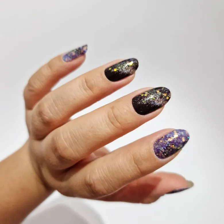 Vernis autocollant stellar night - manucure facile longue tenue Night sky