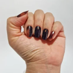 Vernis autocollant tortoise elegance - manucure facile longue tenue Écaille et bleu nuit