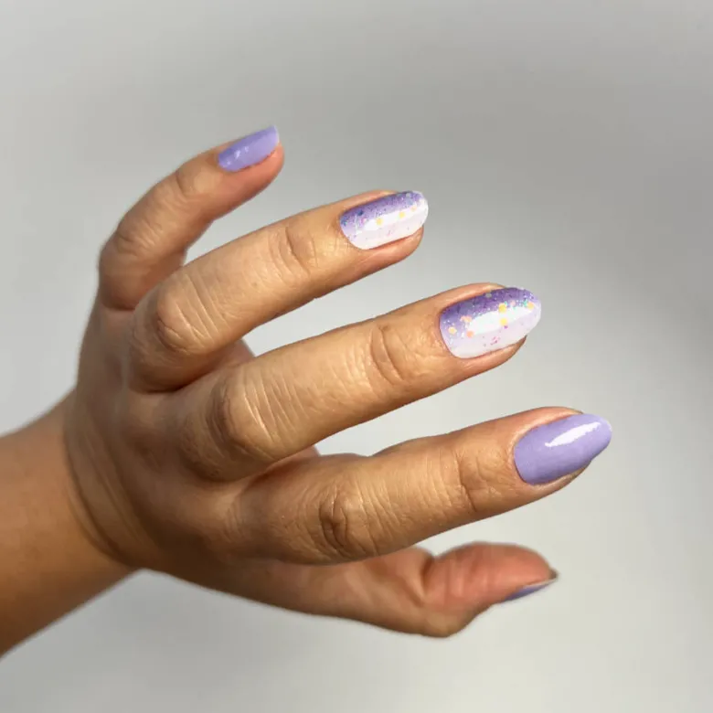 Vernis autocollant violet dust - manucure facile longue tenue Violet poudré