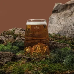 Verre design topographic Mont Blanc