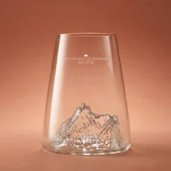 Verre design topographic : pic de midi de bigorre