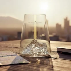 Verre design topographic : pic de midi de bigorre