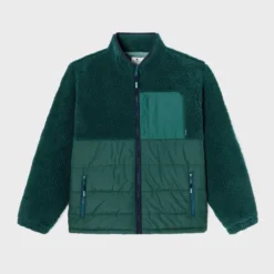 Veste bimatière vert S
