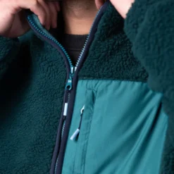 Veste bimatière vert S