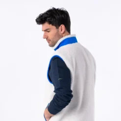 Veste sherpa sans manches mixte ivoire XS