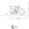 Village en bois led blanc chaud avec camion, déco artisanale à poser
