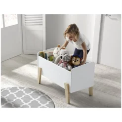 Vipack coffre à jouets kiddy blanc