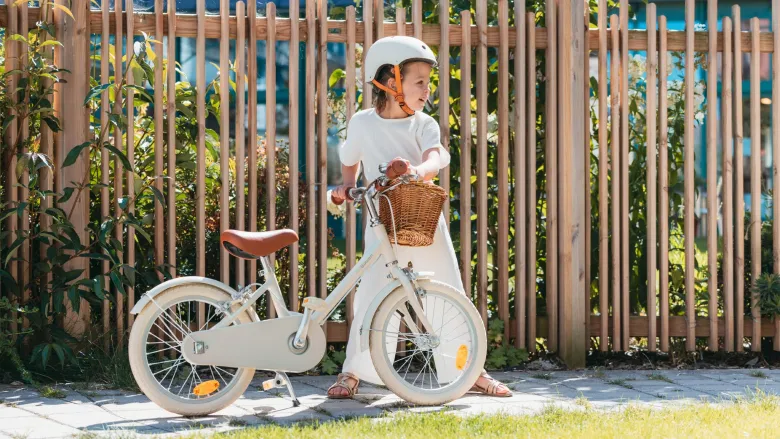 Vélo 16 pouces crème – enfant 4-6 ans Beige