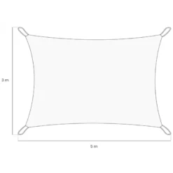 Voile ombrage camouflage - 3x5m Gris