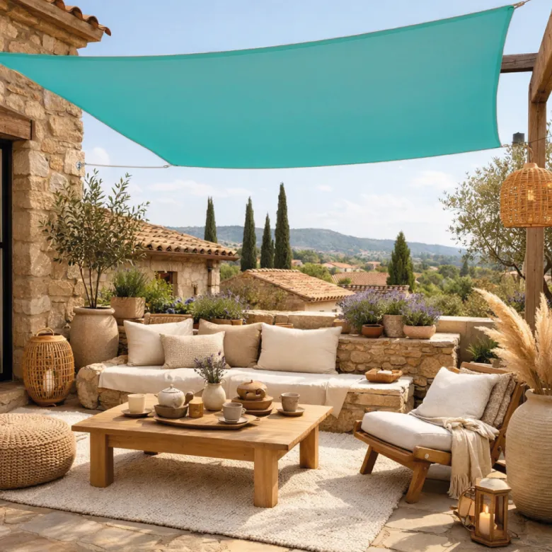Voile ombrage carré - 2x2m Turquoise