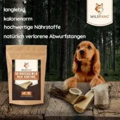 Wildfang bois de cerf à mâcher demi-bâton naturel
