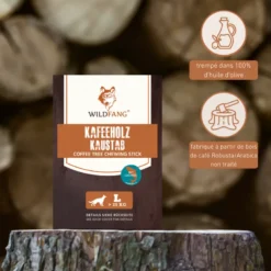Wildfang - bâton à mâcher en bois de caféier à l'huile de saumon - 1 x l