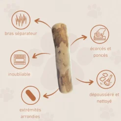 Wildfang - bâton à mâcher en bois de caféier à l'huile de saumon - 3 x s
