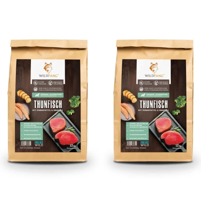 Wildfang croquettes adultes au thon - sans céréales - 2 x 2 kg