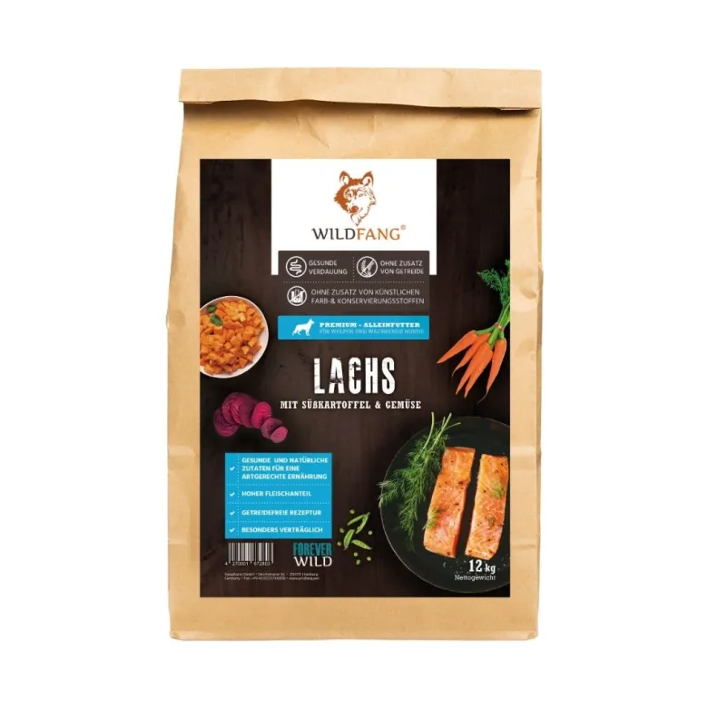 Wildfang® croquettes junior au saumon pour chiots - sans céréales - 2 kg