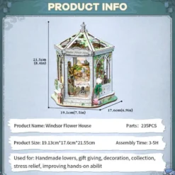 Windsor flower house - maquette booknook serre-livre