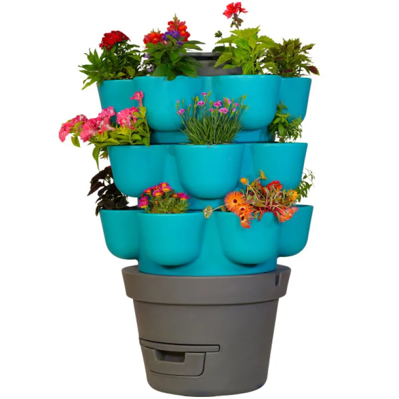 Wormgarden turquoise 3 jardinières