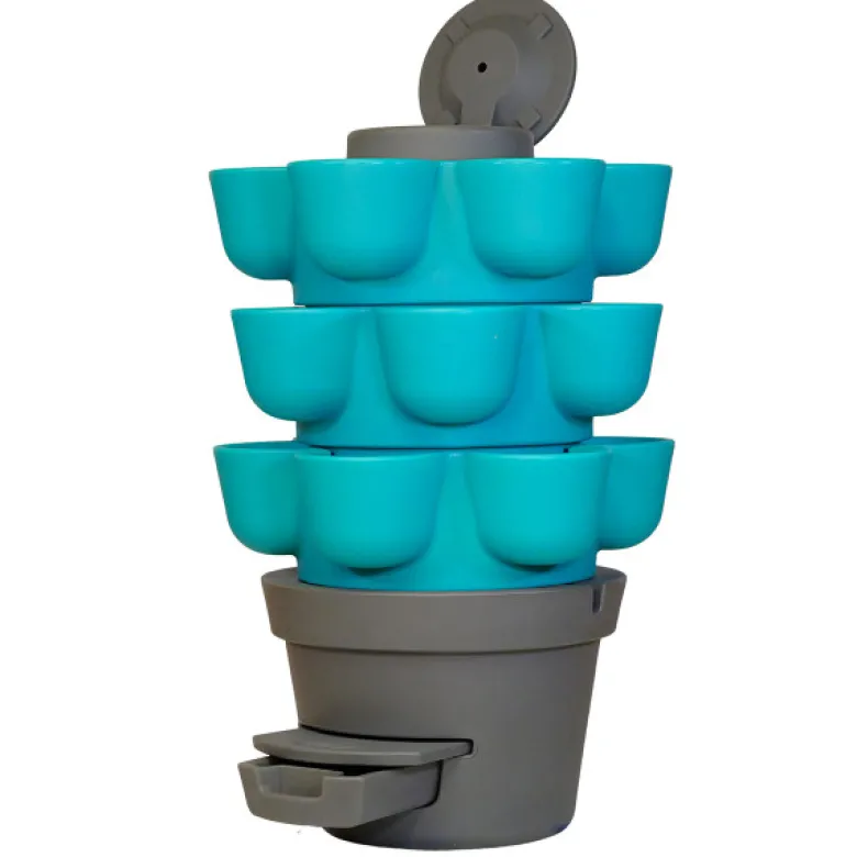 Wormgarden turquoise 3 jardinières